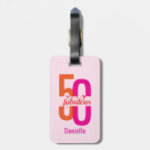 フィフティ&ファブラス50誕生日 ラゲッジタグ (裏面縦)