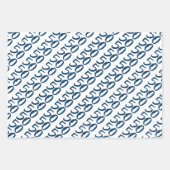 フィフティ&ファブラス – おもしろいネイビーブルー50誕生日 ラッピングペーパーシート (正面2)