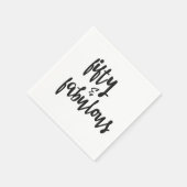 フィフティ&ファブラス – おもしろい50誕生日 スタンダードカクテルナプキン (角)