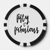 フィフティ&ファブラス – おもしろい50誕生日 ポーカーチップ (正面)