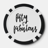 フィフティ&ファブラス – おもしろい50誕生日 ポーカーチップ (裏面)