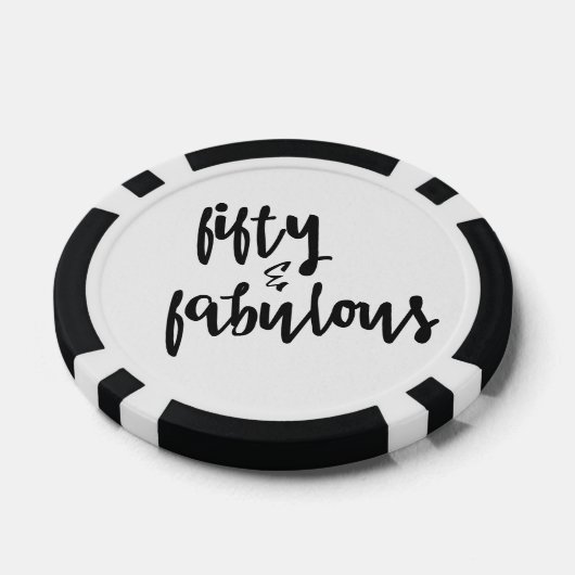 フィフティ&ファブラス – おもしろい50誕生日 ポーカーチップ (シングル)