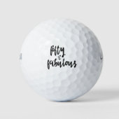 フィフティ&ファブラス – 50誕生日 ゴルフボール (正面)