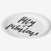 フィフティ&ファブラス – 50th誕生日紙プレート ペーパープレート (アングル)