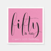 フィフティ&ファブ誕生日 スタンダードカクテルナプキン (正面)