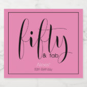 フィフティ&ファブ50誕生日 ビールラベル (シングルラベル)