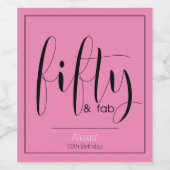 フィフティ&ファブ50誕生日 ワインラベル (シングルラベル)