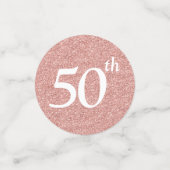 フィフティ&素晴らしいホワイトオンバラ金ゴールドグリッターテーブル コンフェッティ (スモール正面)