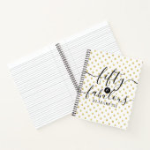 フィフティ&素晴らしい金ゴールドグリッタースポット50誕生日 ノートブック (内部)