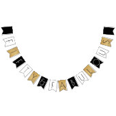 フィフティ&素晴らしい金ゴールド50th誕生日パーティー バンティングフラッグ (全)