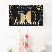 フィフティ&素晴らしい金ゴールド50th誕生日パーティー 横断幕 (インサイチュ)