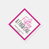 フィフティ&素晴らしい50番目の誕生日とカスタム文字 スタンダードカクテルナプキン (角)