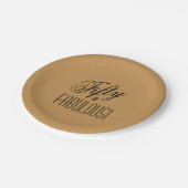 フィフティ&素晴らしい!アステカ金ゴールド50誕生日 ペーパープレート (アングル)