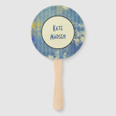 フィフティ&素晴らしい!誕生日アーバンベージュ色 パーソナライズされた ハンドファン (裏面)