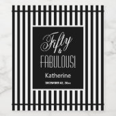 フィフティ&素晴らしい!誕生日ブラック&ホワイト事件 ワインラベル (シングルラベル)