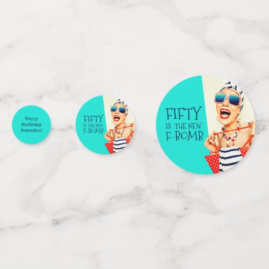 フィフ笑わされるィティは新しいF爆弾誕生日 コンフェッティ (正面)