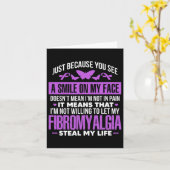 フィブロウォリアリーパープルリボンバタフライ カード (黄色い花)