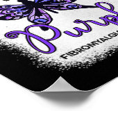 フィブロ認識度スポニー5月We衣服パープルお尻 ポスター (角)