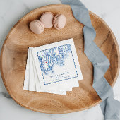 フィプスバーグメインのマップ海軍エレガントな結婚式 スタンダードカクテルナプキン