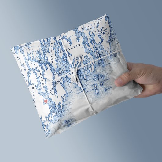 フィプスバーグメインマップ1774インブルー 薄葉紙