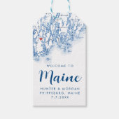 フィプスバーグメインモダンマップ海軍結婚式の引き出物 ギフトタグ (正面)