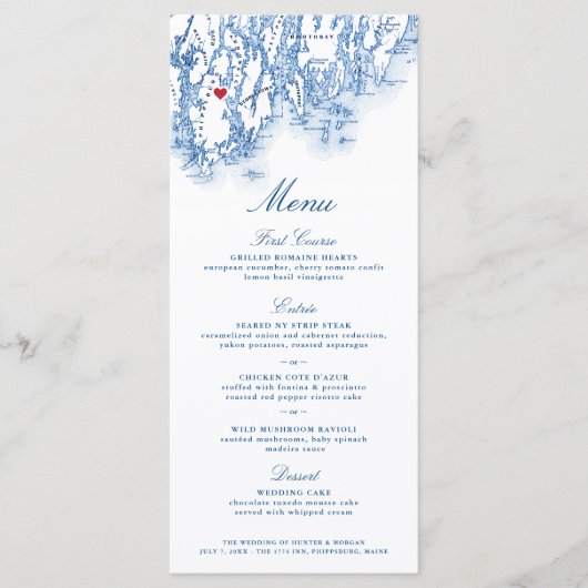 フィプスバーグメイン目的地ウェディングエレガントネイビー メニュー (正面)