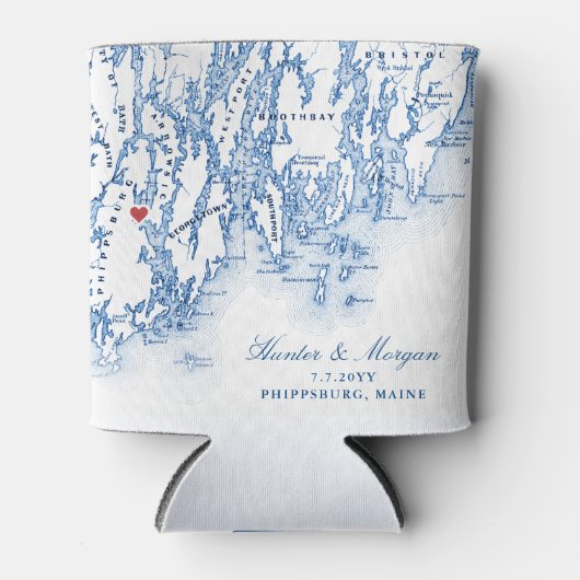 フィプスバーグメイン結婚式の引き出物ドリンクホルダー 缶クーラー (正面)