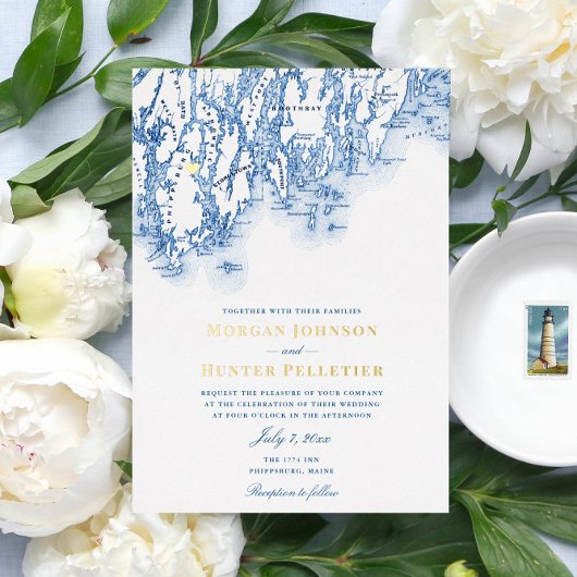 フィプスブルク結婚メインエレガント金ゴールド 箔招待状