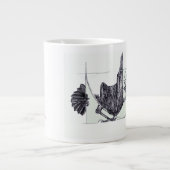 フィボナッシ離れコビデのジャンボマグ ジャンボコーヒーマグカップ (正面)