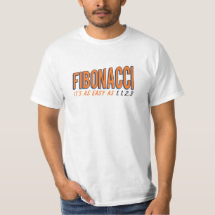 フィボナッチそれは1、1、2、3容易です Tシャツ
