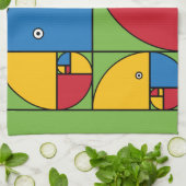 フィボナッチオウム キッチンタオル (折り畳み)