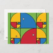 フィボナッチオウム ポストカード (正面/裏面)