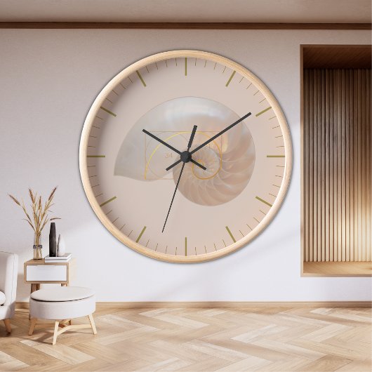 フィボナッチゴールデンレシオ聖幾何学アートラージ 壁時計