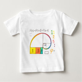 フィボナッチシーケンス&黄金比数学Tシャツ ベビーTシャツ