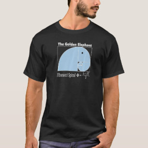 フィボナッチスパイラルザゴールデンエレファントマス Tシャツ