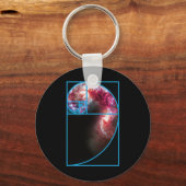 フィボナッチスパイラル銀河系 キーホルダー (正面)