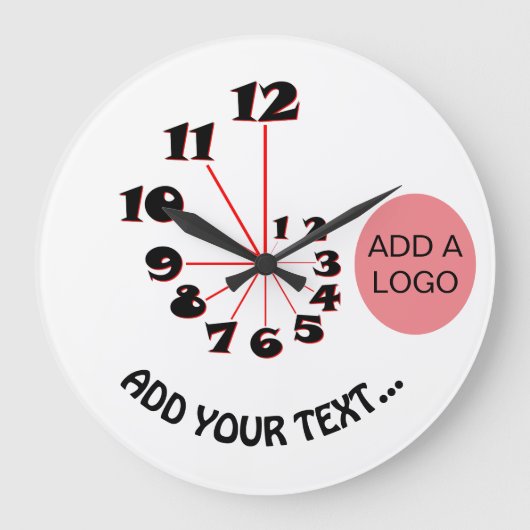 フィボナッチスパイラル ラージ壁時計 (正面)