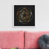フィボナッチスパイラル – 神聖なジオメトリ キャンバスプリント (インサイチュ (リビング))