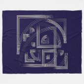 フィボナッチパズル フリースブランケット (正面(横))