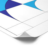 フィボナッチ抽象芸術幾何学模様 ポスター (角)