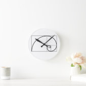 フィボナッチ比 ラウンド壁時計 (ホーム)