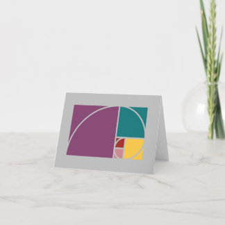 フィボナッチ緩和曲線と黄金比長方形 カード