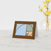 フィボナッチ緩和曲線と黄金比長方形 カード (黄色い花)