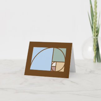 フィボナッチ緩和曲線と黄金比長方形 カード