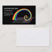 フィボナッチ螺線形の虹の上昇 名刺 (正面/裏面)