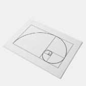 フィボナッチ螺線形の金比率 ドアマット (アングル)