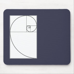フィボナッチ螺線形のmousepad マウスパッド