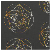 フィボナッチ螺線形神聖な幾何学 ファブリック (クローズアップ)