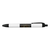 フィボナッチ螺線形神聖な幾何学 黒ボールペン (トップ)