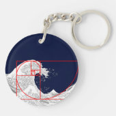 フィボナッチ配列と素晴らし波 キーホルダー (裏面)